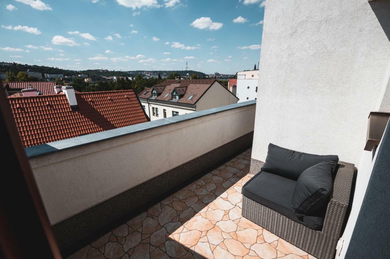 Ferienwohnung Point Flat, Beautiful View From Terrace To Prague Castle Exterior foto